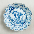 Handmade Scalloped Tapas Plate - California Poppy Flower
