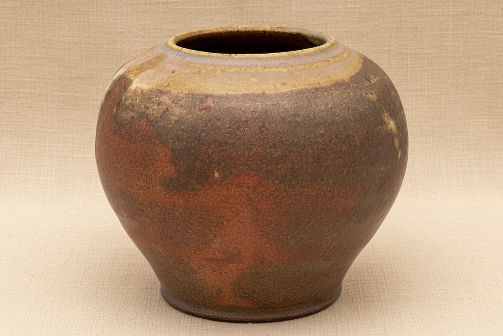 Moon Jar - Handmade Raw Stoneware Vase