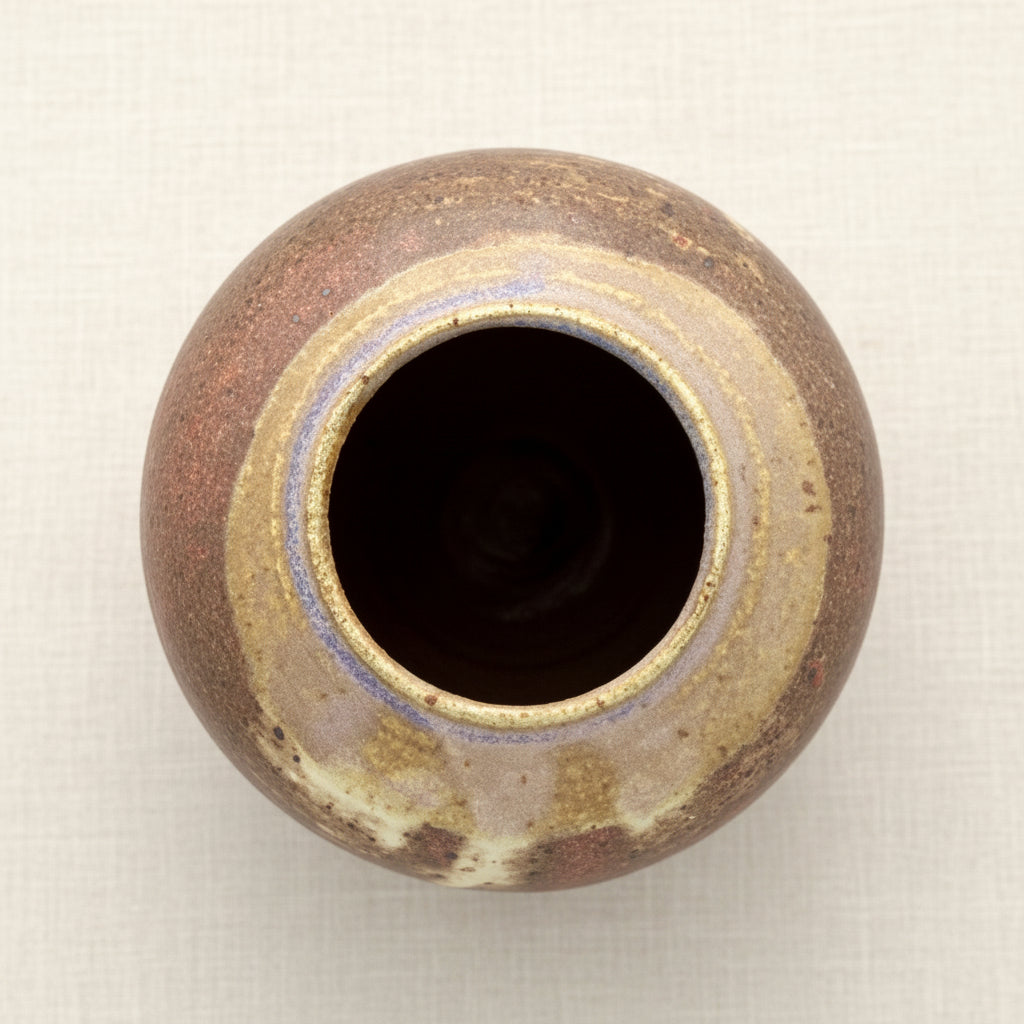 Moon Jar - Handmade Raw Stoneware Vase