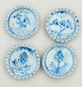 Mini Stoneware Dishes - Hand Painted Blue Botanicals