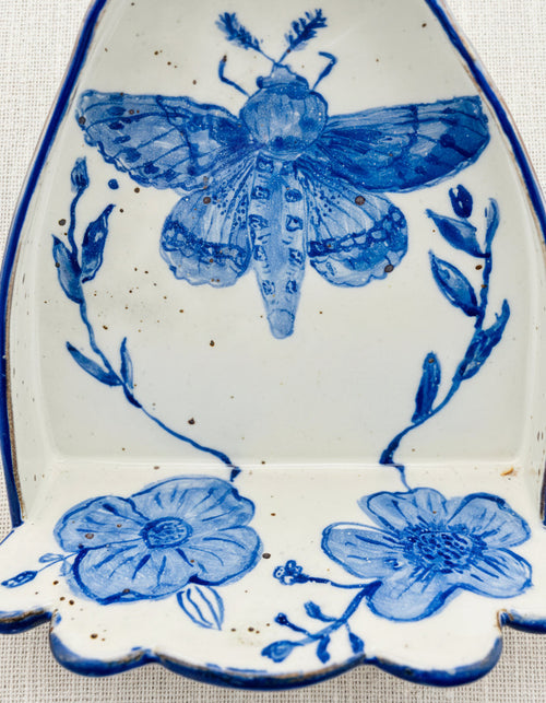 Handmade Ceramic Scalloped Desert Moth Nicho