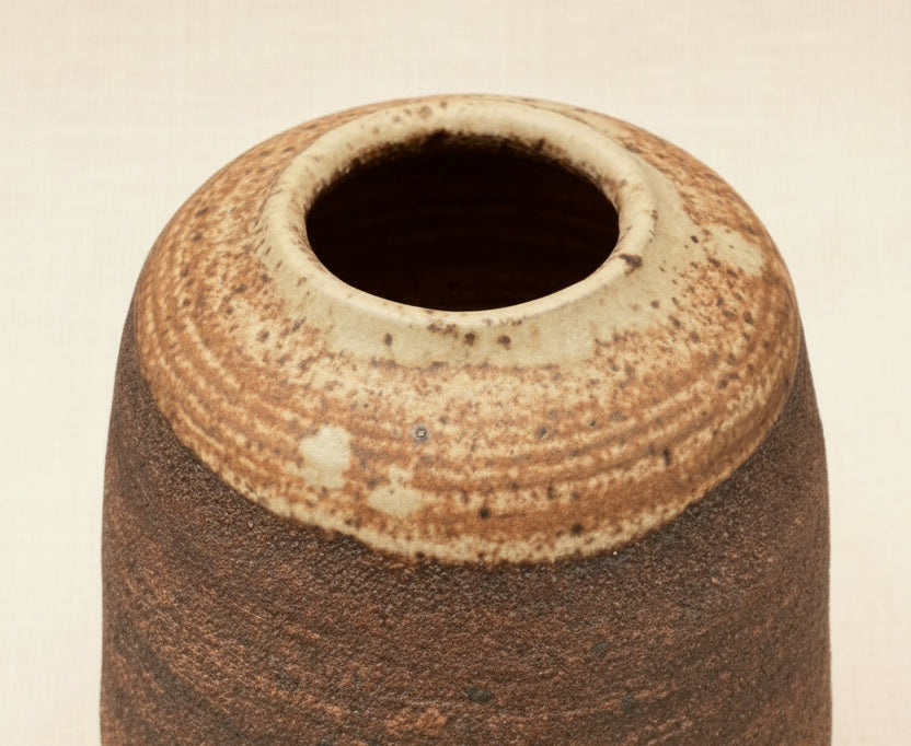 Raw Stoneware Narrow Vase - Handmade Ceramic