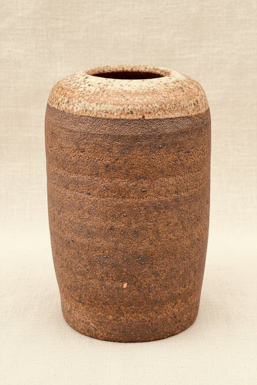 Raw Stoneware Narrow Vase - Handmade Ceramic